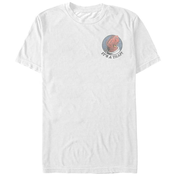 Men's Star Wars Mini Ackbar It's a Trap Graphic Tee White Small