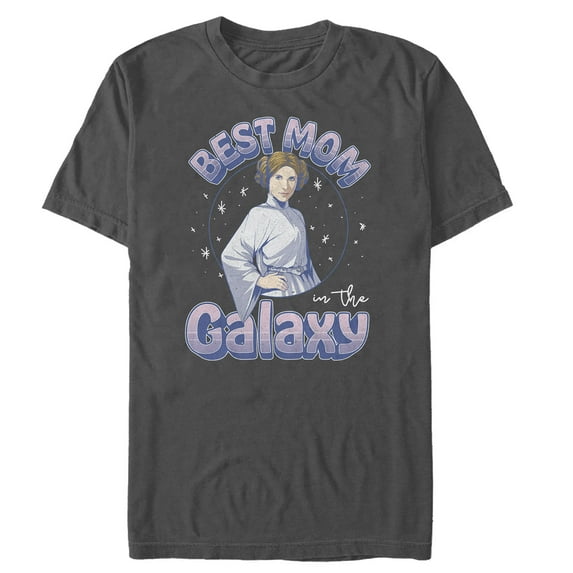 Men's Star Wars Mother's Day Best Mom in Galaxy Graphic Tee Charcoal Small