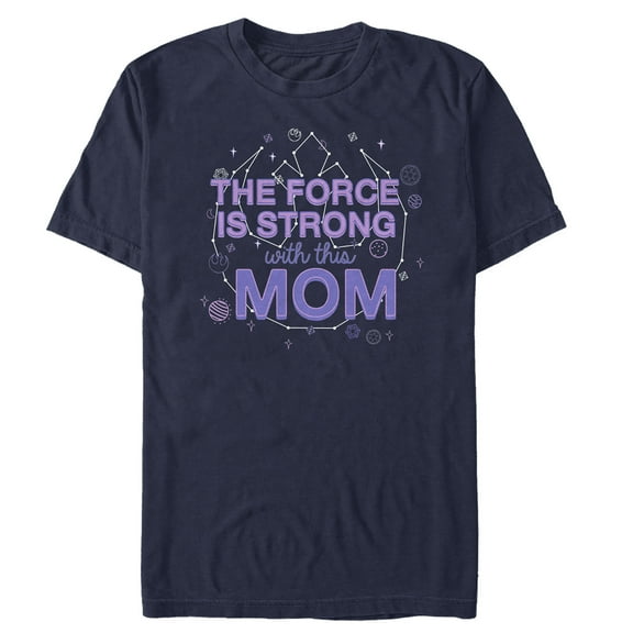 Men's Star Wars Mother's Day Force is Strong With this Mom  Graphic Tee Navy Blue Medium
