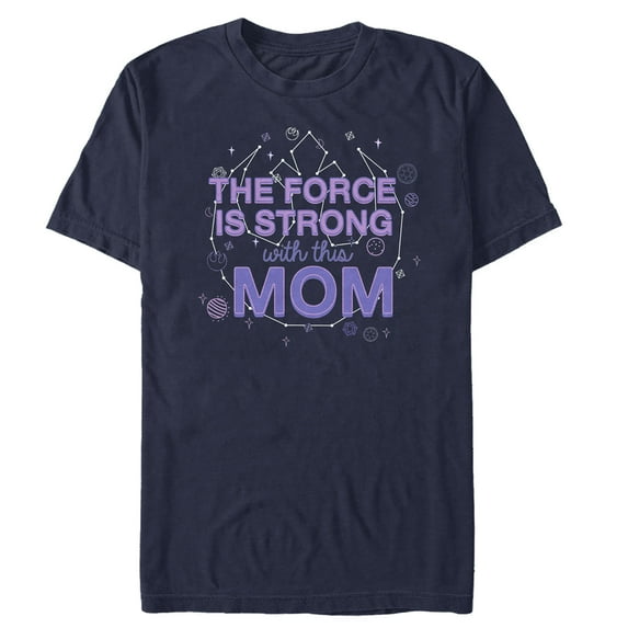 Men's Star Wars Mother's Day Force is Strong With this Mom Graphic Tee Navy Blue X Large