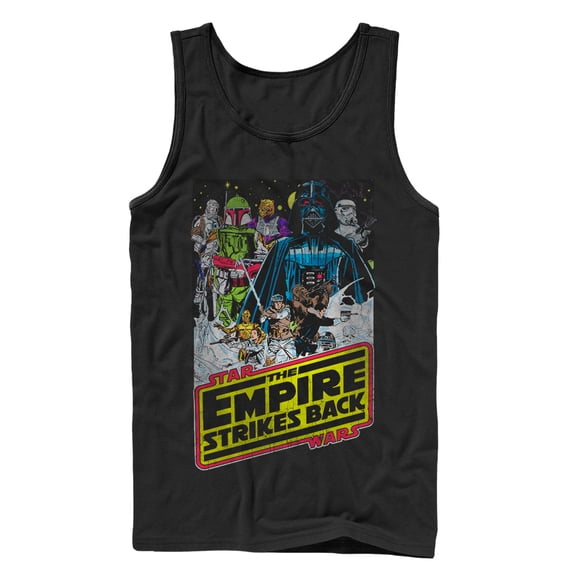 Men's Star Wars Movie Poster Tank Top Black Small
