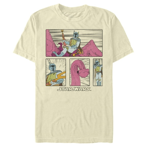 Men's Star Wars Mythosaur Comic Panel  Graphic Tee Beige Large