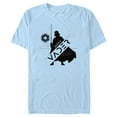 thumbnail image 1 of Men's Star Wars: Obi-Wan Kenobi Darth Vader Strong is the Dark Side Silhouette Graphic Tee Light Blue X Large, 1 of 4