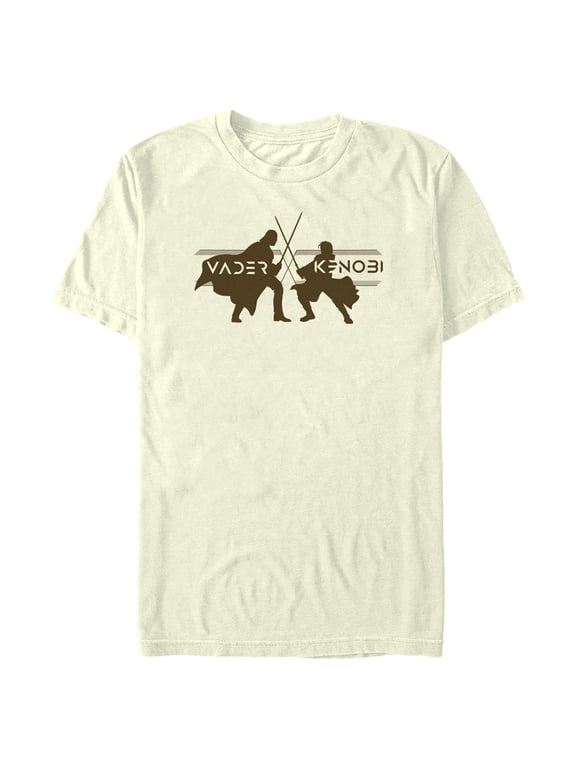 Men's Star Wars: Obi-Wan Kenobi Darth Vader Vs. Obi-Wan Kenobi Graphic Tee Beige / Fight Medium