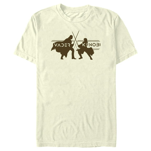 Men's Star Wars: Obi-Wan Kenobi Darth Vader Vs. Obi-Wan Kenobi Graphic Tee Beige / Fight Small