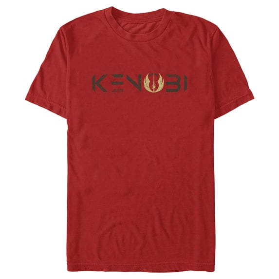 Men's Star Wars: Obi-Wan Kenobi Jedi Kenobi Logo Graphic Tee Red Small