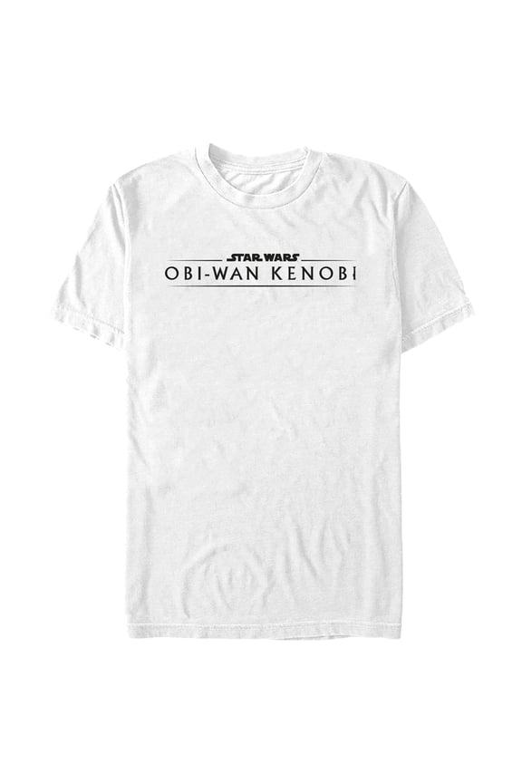 Men's Star Wars: Obi-Wan Kenobi Original Series Logo Graphic Tee White Medium