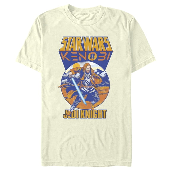 Men's Star Wars: Obi-Wan Kenobi Retro Jedi Knight Graphic Tee Beige / Retro Small