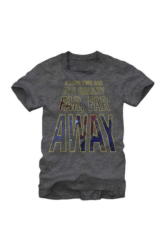Men's Star Wars Opening Crawl Graphic Tee Charcoal Heather Large