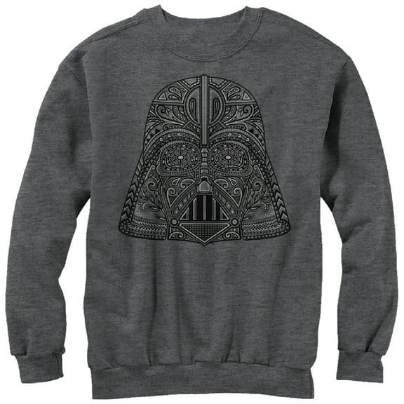 Men's Star Wars Ornate Vader Helmet  Sweatshirt Charcoal Heather Large
