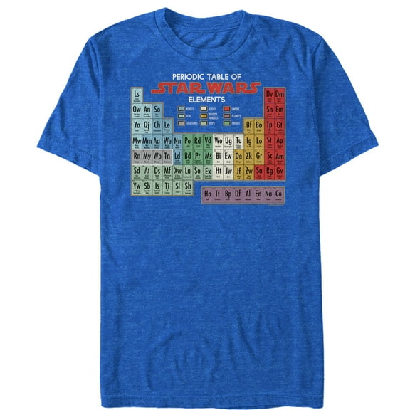 Men's Star Wars Periodic Table of Elements Graphic Tee Royal Blue Heather Large