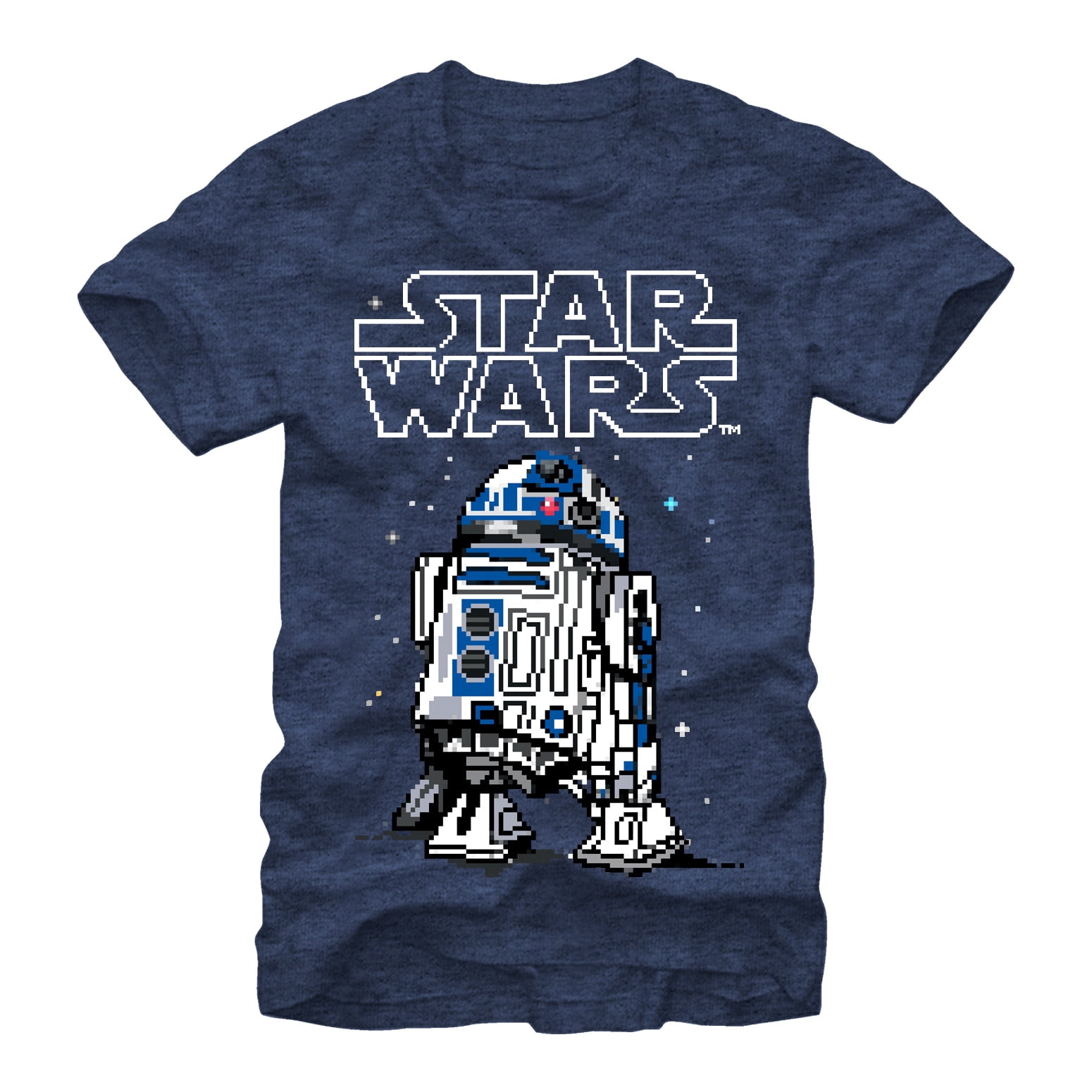 Men's Star Wars Pixel R2-D2 Graphic Tee Navy Blue Heather 2X Large ...