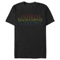 thumbnail image 1 of Men's Star Wars Pride Outline Rainbow Logo Graphic Tee Black Large, 1 of 5