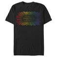 thumbnail image 1 of Men's Star Wars Pride Rainbow Rays Logo  Graphic Tee Black 2X Large, 1 of 5