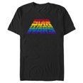 thumbnail image 1 of Men's Star Wars Pride Stripe Perspective Rainbow Logo Graphic Tee Black X Large, 1 of 5