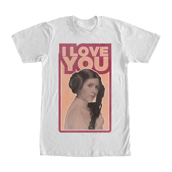 Men's Star Wars Leia Love T-shirt Large Black