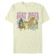 Men's Star Wars Psychedelic Classic Characters Graphic Tee Beige 2X Large