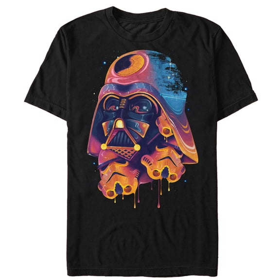 Men's Star Wars Psychedelic Darth Vader Graphic Tee Black Large