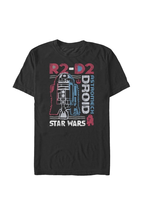 Men's Star Wars R2-D2 Astromech Droid Graphic Tee Black Large