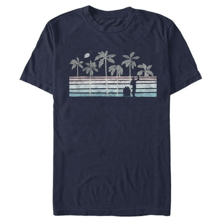 Men's Star Wars R2-D2 C-3PO Neon Paradise Graphic Tee Navy Blue X Large