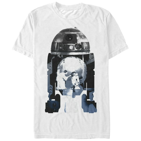 Men's Star Wars R2D2 Collage T-shirt Large White