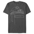 thumbnail image 1 of Men's Star Wars R2-D2 Outline Graphic Tee Charcoal Large, 1 of 4