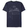 thumbnail image 1 of Men's Star Wars R2-D2 Outline  Graphic Tee Navy Blue X Large, 1 of 4