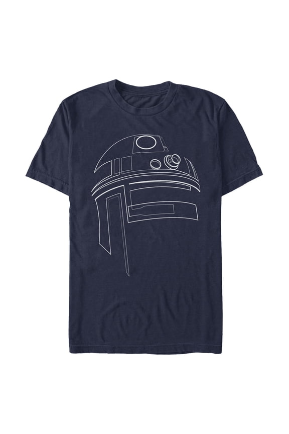 Men's Star Wars R2-D2 Outline  Graphic Tee Navy Blue X Large