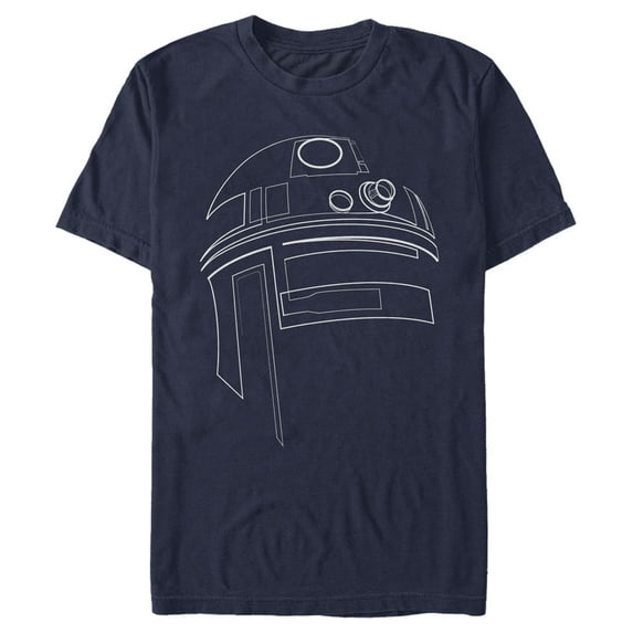 Men's Star Wars R2-D2 Outline Graphic Tee Navy Blue X Large