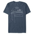 thumbnail image 1 of Men's Star Wars R2-D2 Outline Graphic Tee Navy Heather 3X Large, 1 of 4
