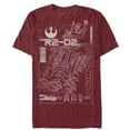 thumbnail image 1 of Men's Star Wars R2-D2 Schematic Details Graphic Tee Cardinal Medium, 1 of 4