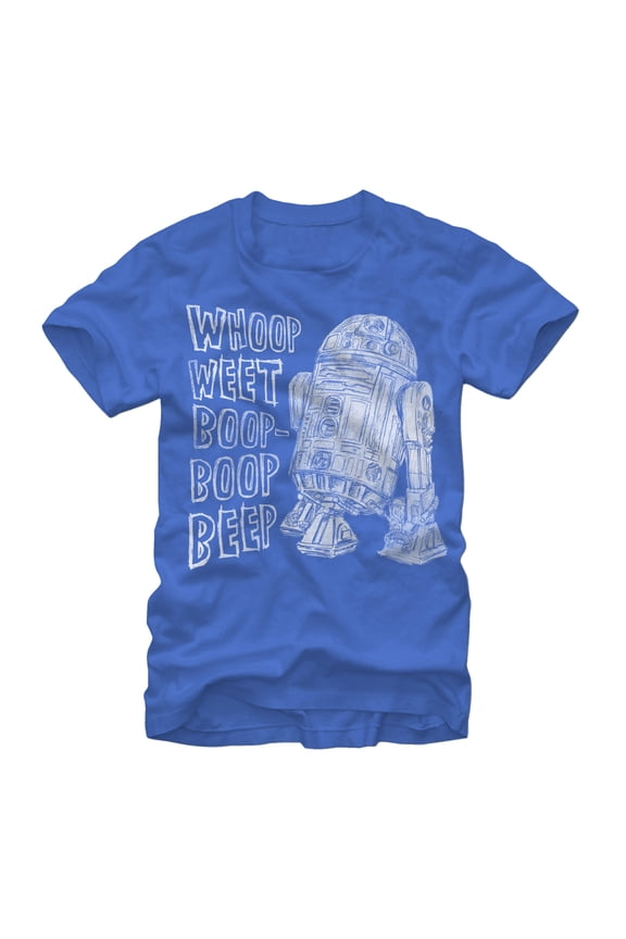 Men's Star Wars R2-D2 Words of Wisdom Graphic Tee Royal Medium
