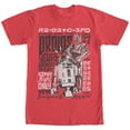 thumbnail image 1 of Men's Star Wars R2-D2 and C-3PO Concert Poster Graphic Tee Red Large, 1 of 4
