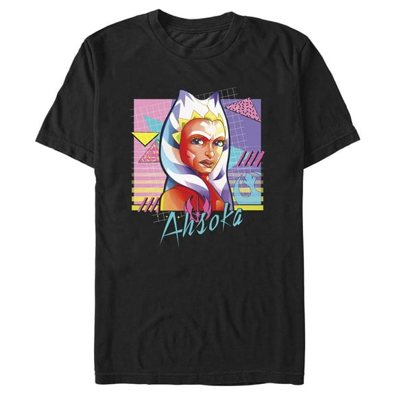 Men's Star Wars Rebel Ahsoka  Graphic Tee Black 2X Large