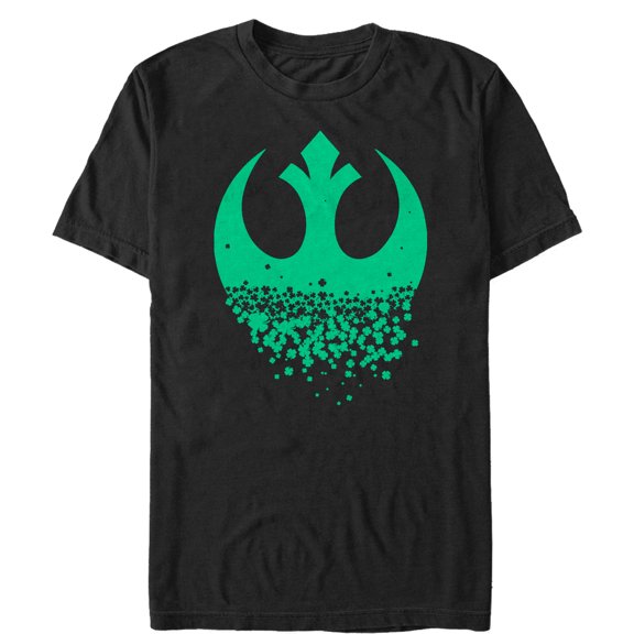 Men's Star Wars Rebel Symbol Clover Fade Graphic Tee Black Medium