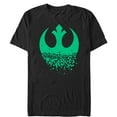 thumbnail image 1 of Men's Star Wars Rebel Symbol Clover Fade  Graphic Tee Black Small, 1 of 4