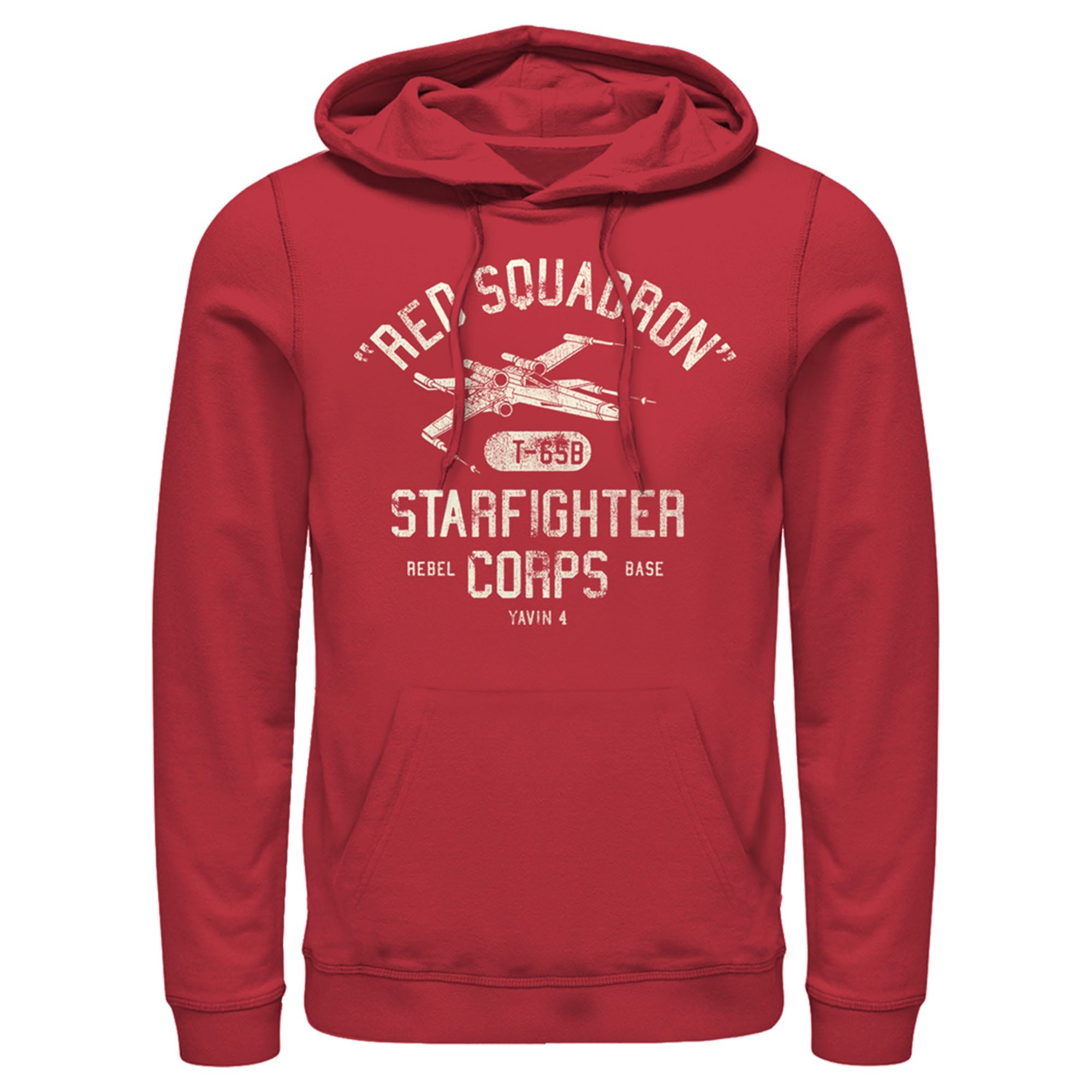 Men s Star Wars Rebel X Wing Starfighter Corps Collegiate Pull Over Hoodie Red X Large Walmart