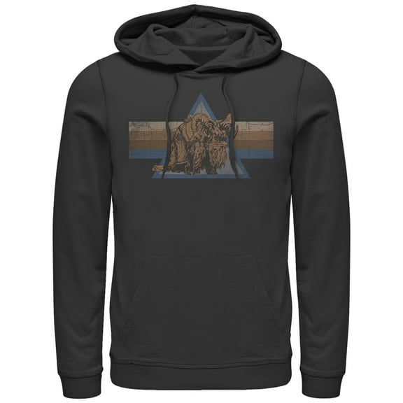 Men's Star Wars Retro Bantha Pull Over Hoodie Black Medium