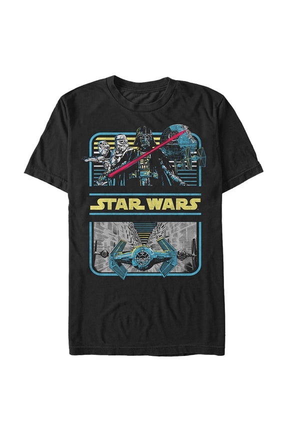 Men's Star Wars Retro Darth Vader  Graphic Tee Black X Large