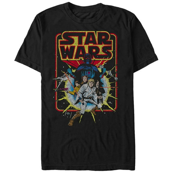 Men's Star Wars Retro Explosion  Graphic Tee Black Medium