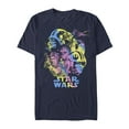 thumbnail image 1 of Men's Star Wars Retro Rainbow Scene  Graphic Tee Navy Blue 3X Large, 1 of 4