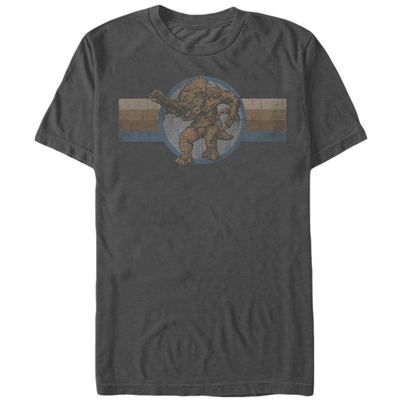 Men's Star Wars Retro Rancor Graphic Tee Charcoal 2X Large