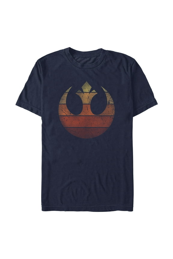 Men's Star Wars Retro Rebel Alliance Logo Graphic Tee Navy Blue X Large