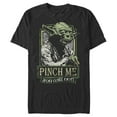 thumbnail image 1 of Men's Star Wars Retro Yoda Pinch Me Graphic Tee Black Small, 1 of 5