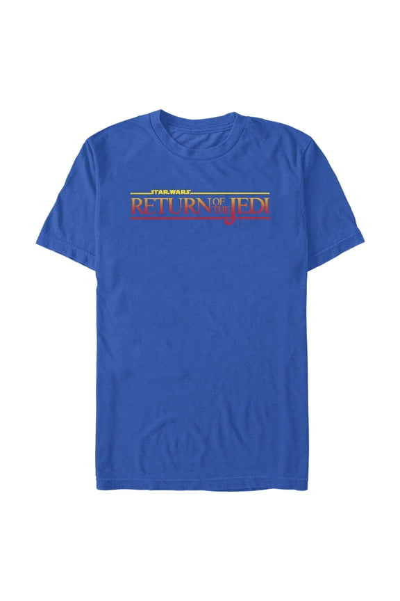Men's Star Wars: Return of the Jedi Return of the Jedi Classic Logo  Graphic Tee Royal Blue Heather Large