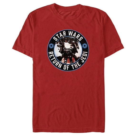 Men's Star Wars: Return of the Jedi Return of the Jedi Darth Vader Circle Graphic Tee Red 3X Large