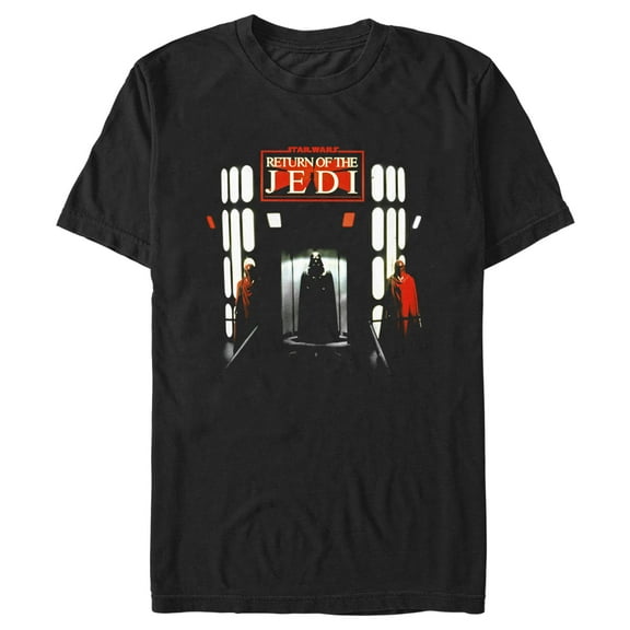 Men's Star Wars: Return of the Jedi Return of the Jedi Darth Vader Elevator Scene  Graphic Tee Black Small