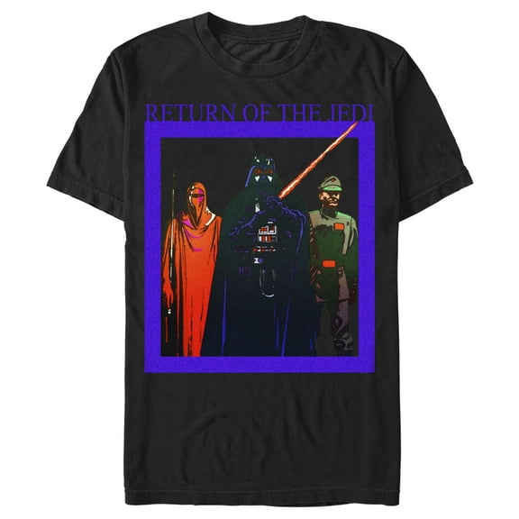 Men's Star Wars: Return of the Jedi Return of the Jedi Retro Villains Poster  Graphic Tee Black 2X Large