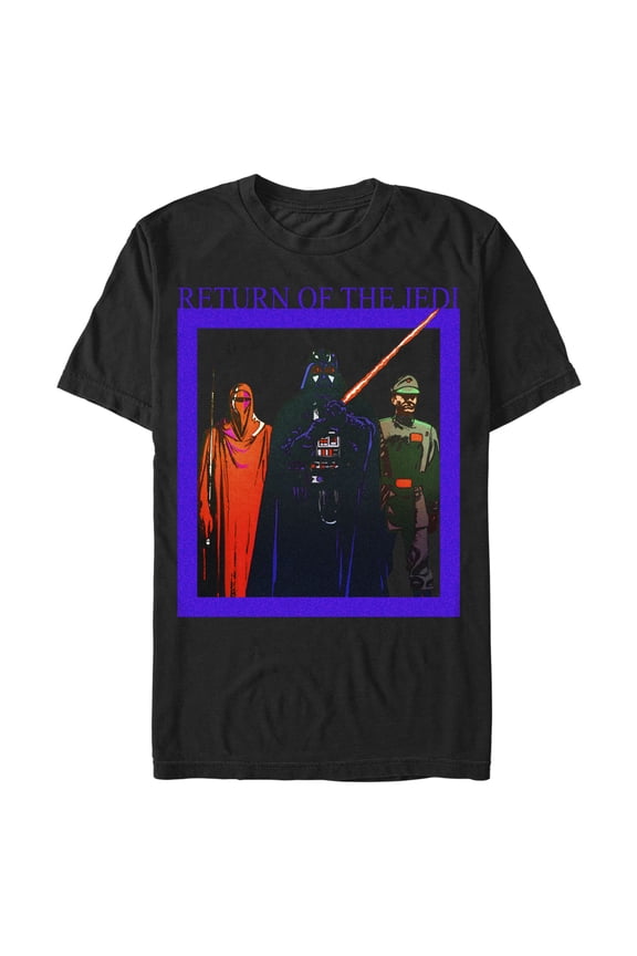 Men's Star Wars: Return of the Jedi Return of the Jedi Retro Villains Poster Graphic Tee Black Large