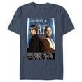 thumbnail image 1 of Men's Star Wars: Revenge of the Sith Obi-Wan and Anakin Skywalker  Graphic Tee Navy Blue Heather Large, 1 of 4